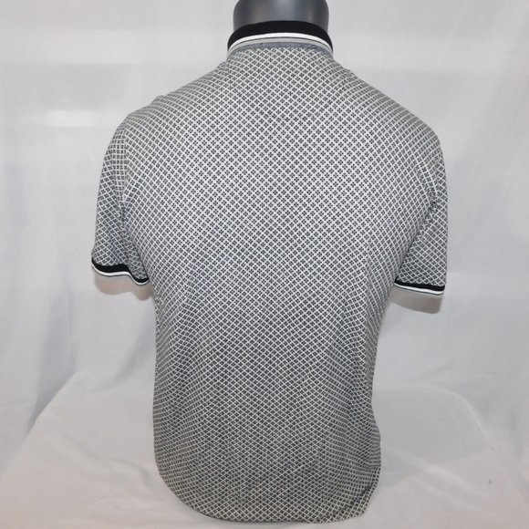 Mens M Le Shark Patterned Polo Shirt - Picture 3 of 5